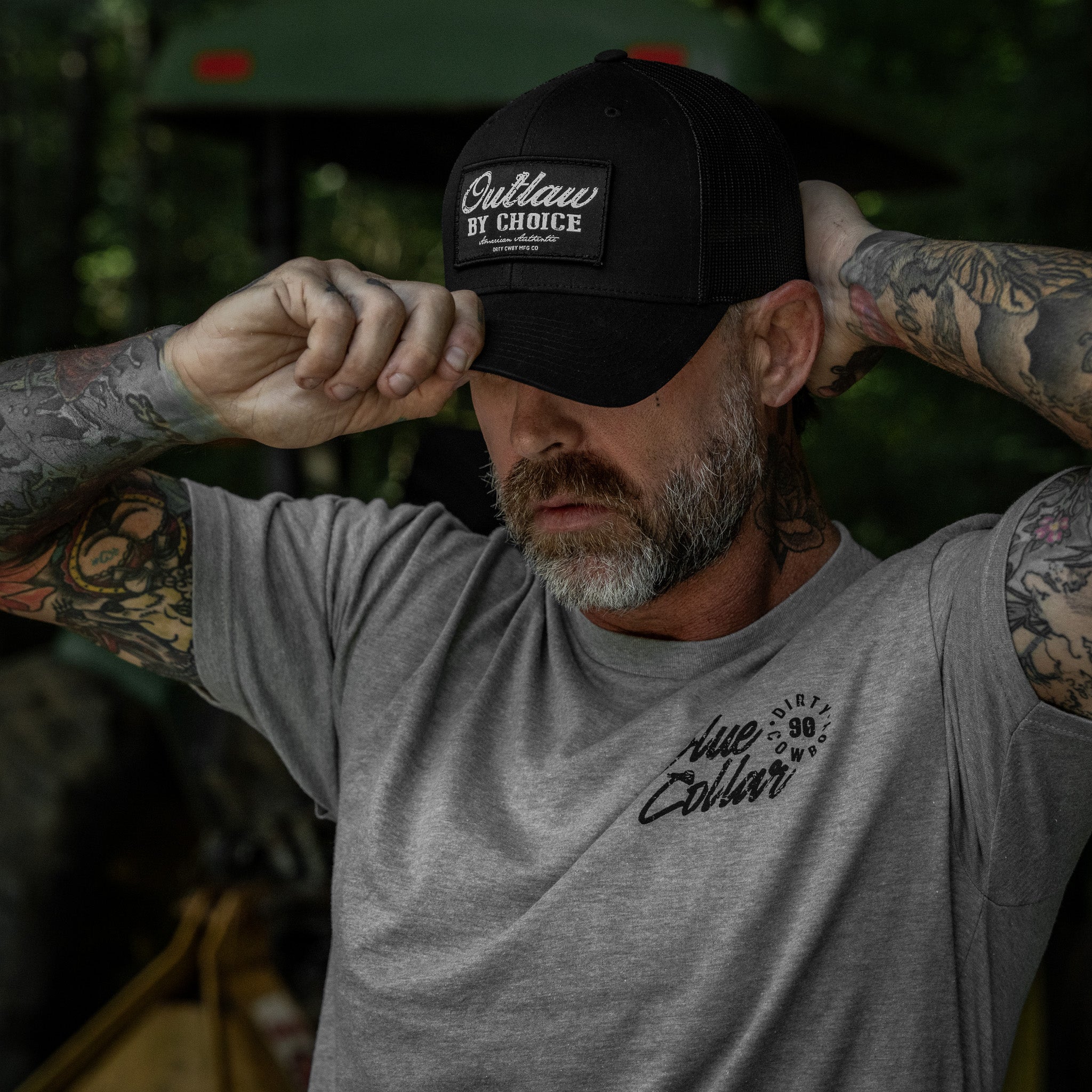 Outlaw By Choice Patch Snapback Hat - Image 2
