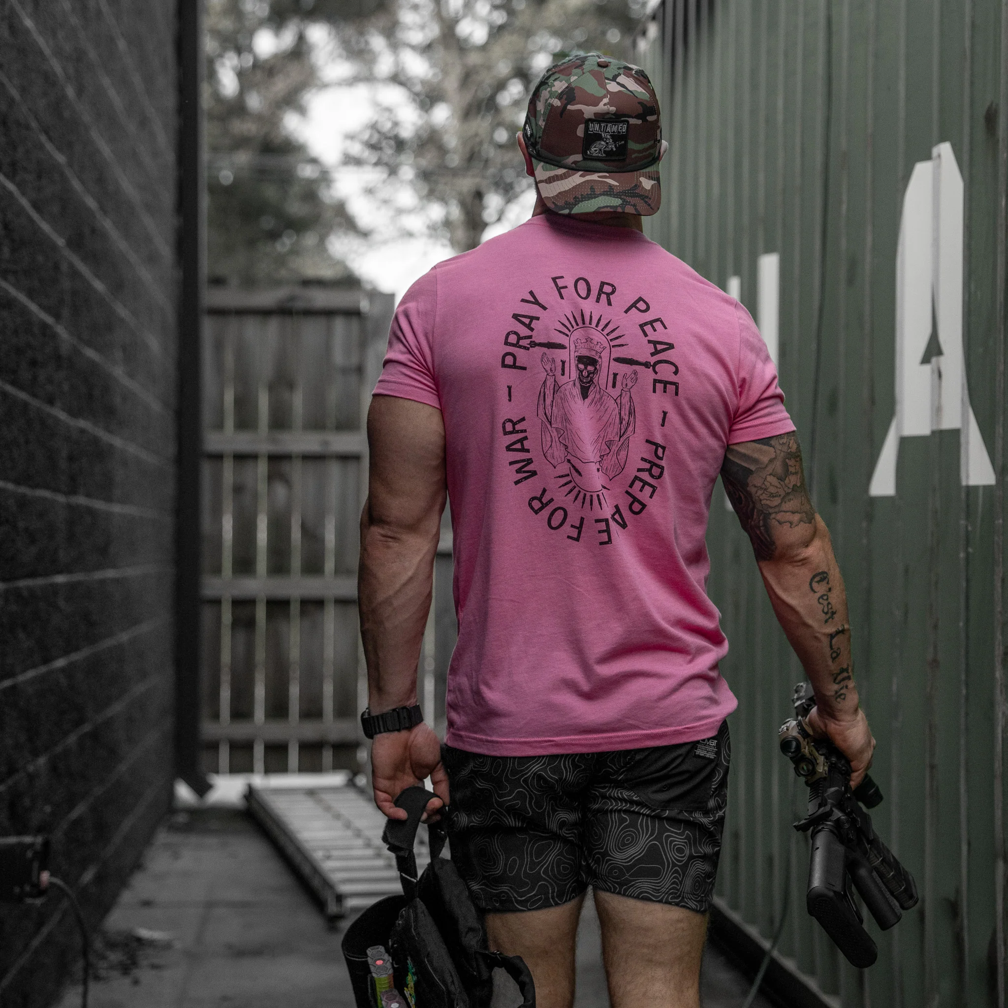 Pray For Peace. Prepare For War. Men's T-Shirt - Image 16