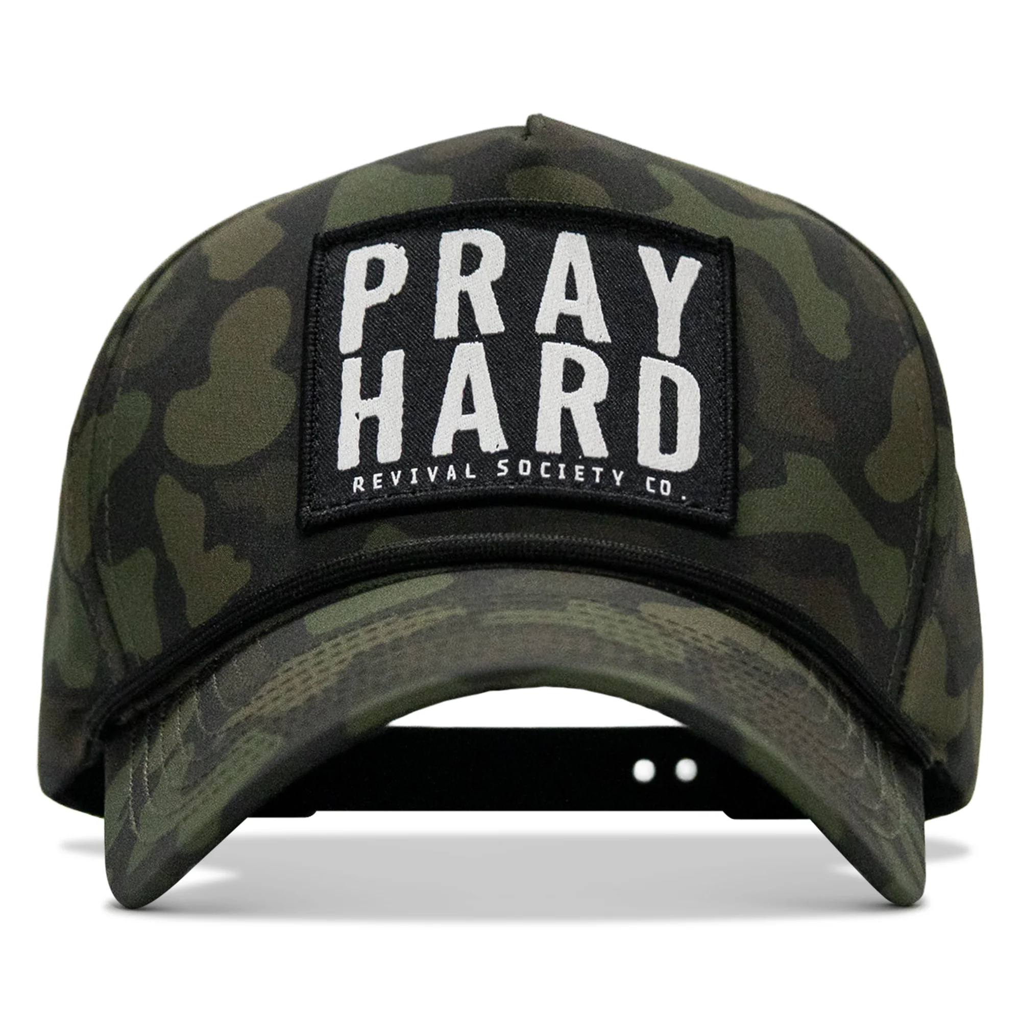 Pray Hard 5 Pannel Rope Snapback Hat - Image 6