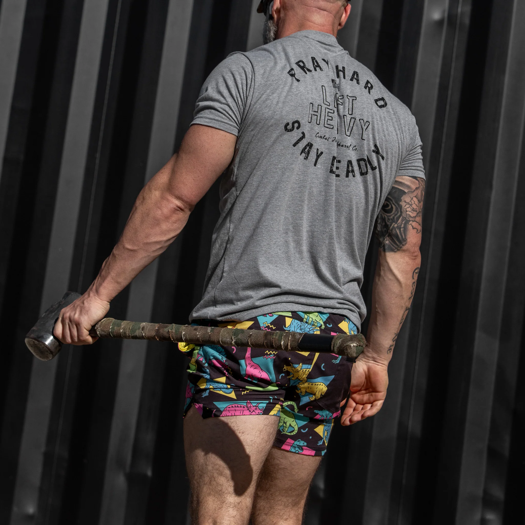 Pray Hard. Lift Heavy. Stay Deadly. Men's T-Shirt - Image 21