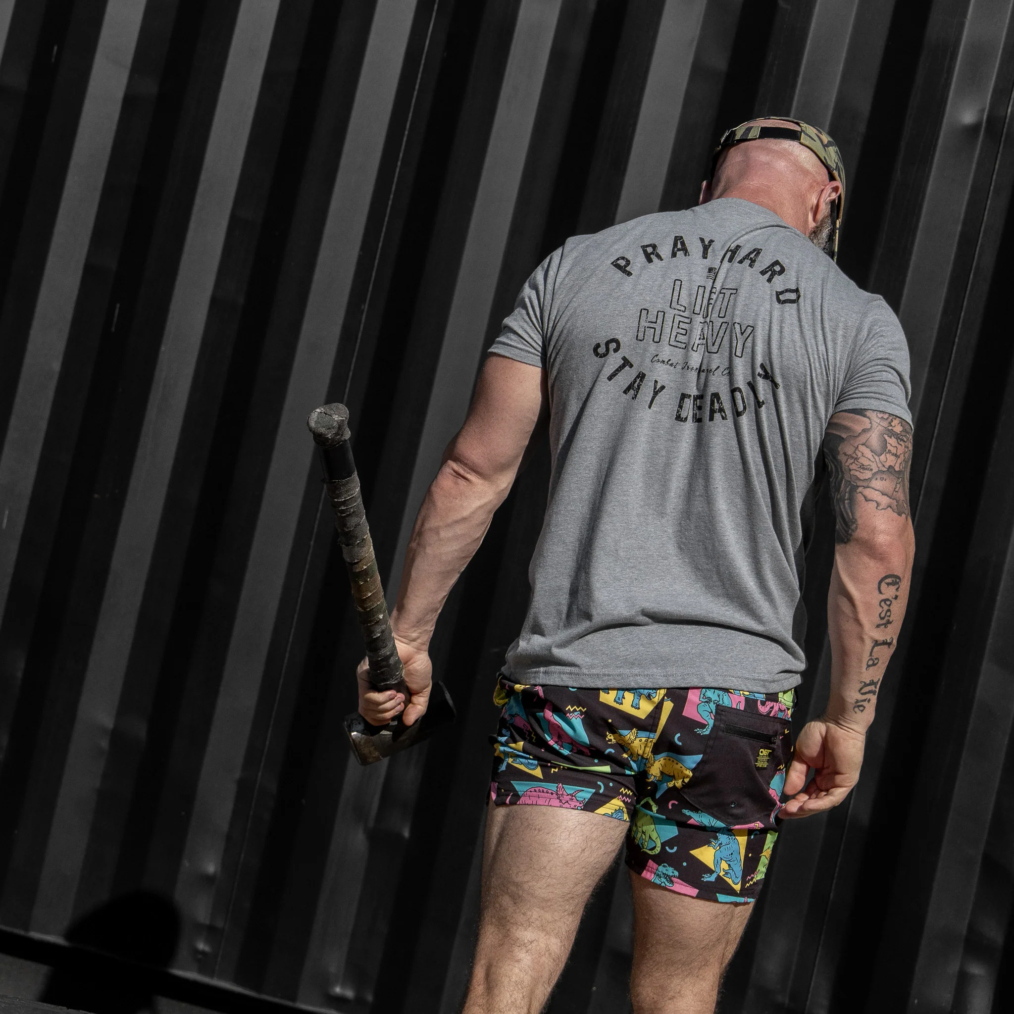 Pray Hard. Lift Heavy. Stay Deadly. Men's T-Shirt - Image 22
