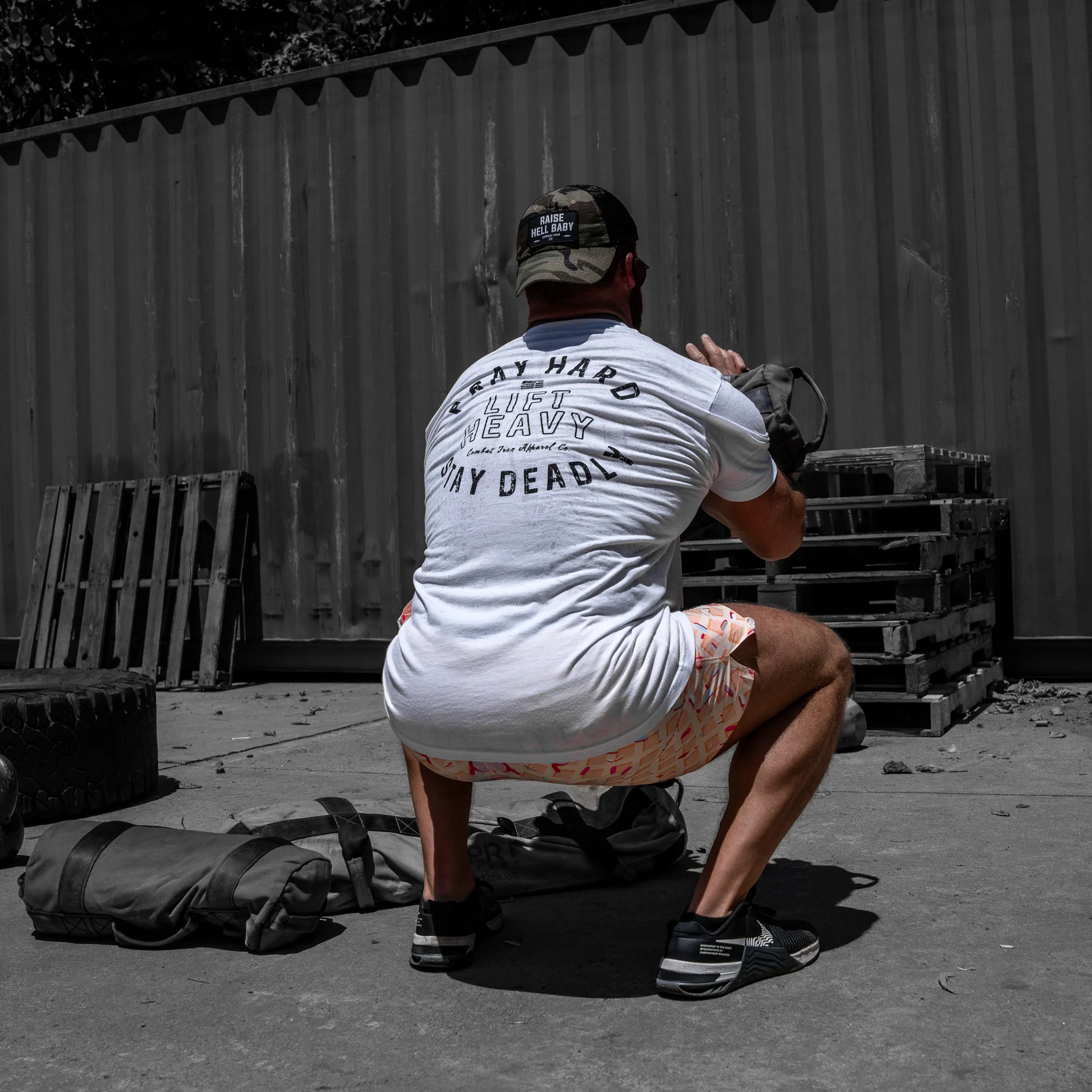 Pray Hard. Lift Heavy. Stay Deadly. Men's T-Shirt - Image 29