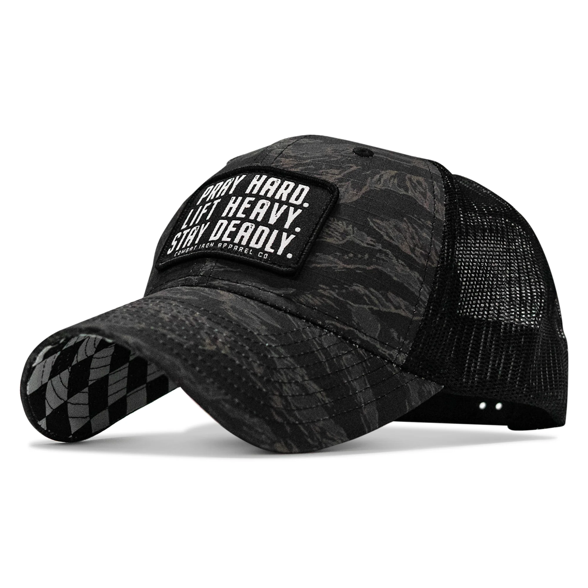 Pray Hard. Lift Heavy. Stay Deadly. Patch Original Ripstop Snapback Hat - Image 35