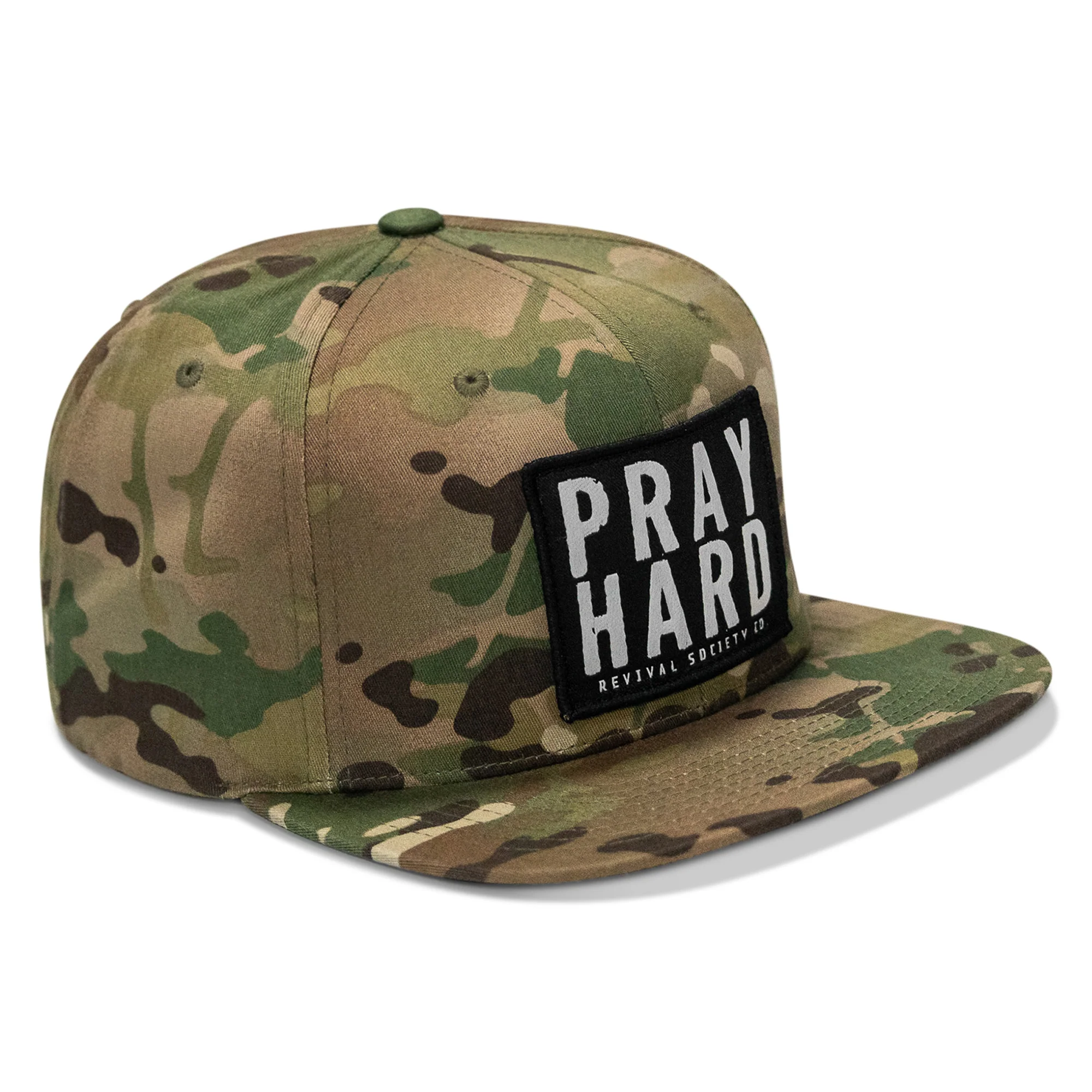 Pray Hard Patch Flatbill Hat - Image 50