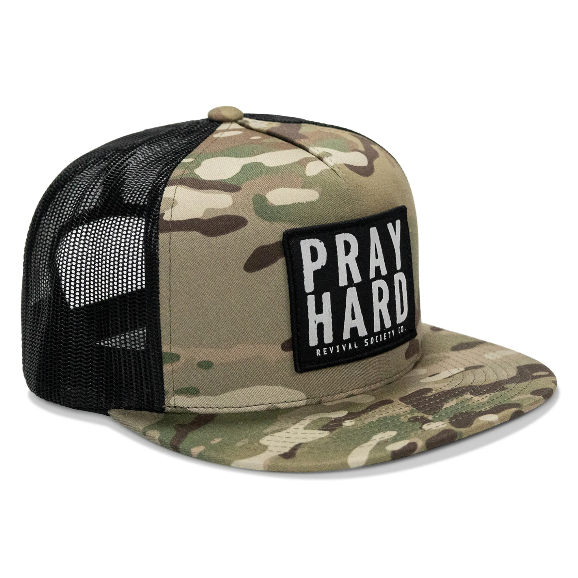 Pray Hard Patch Flatbill Hat - Image 8