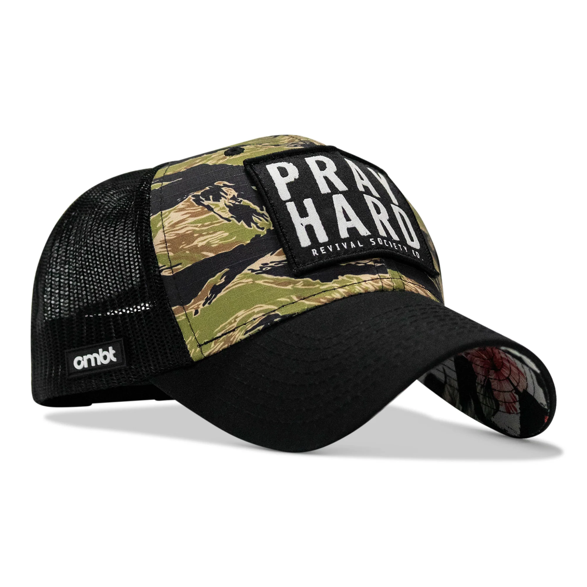Pray Hard Patch Original Ripstop Snapback Hat - Image 15