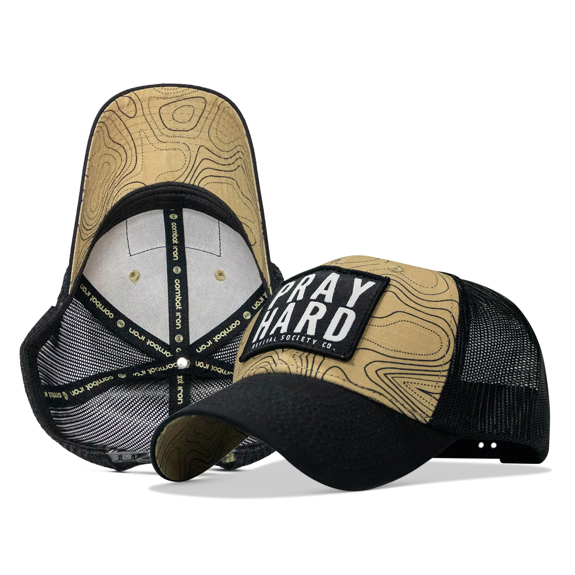 Pray Hard Patch Original Ripstop Snapback Hat - Image 19