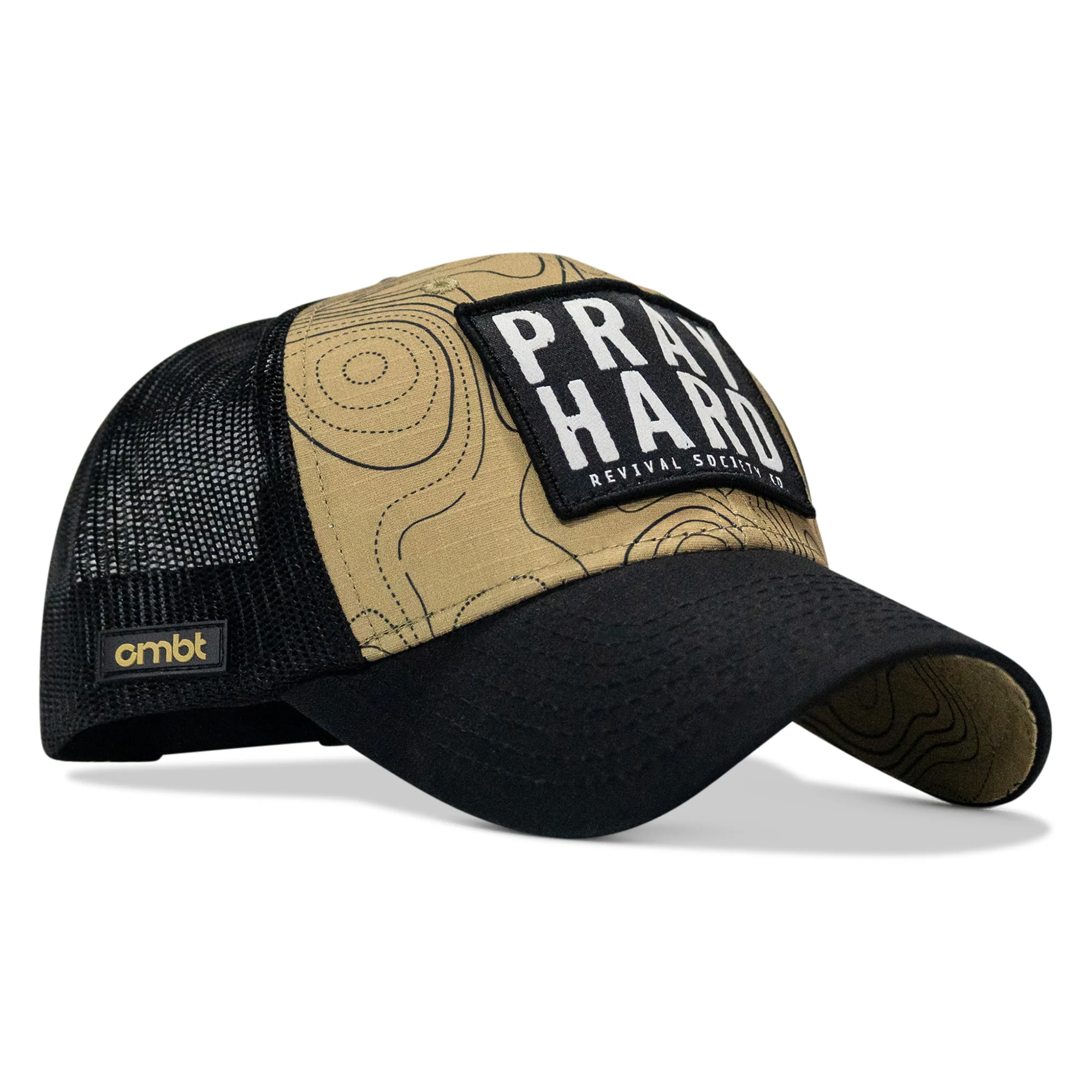 Pray Hard Patch Original Ripstop Snapback Hat - Image 22