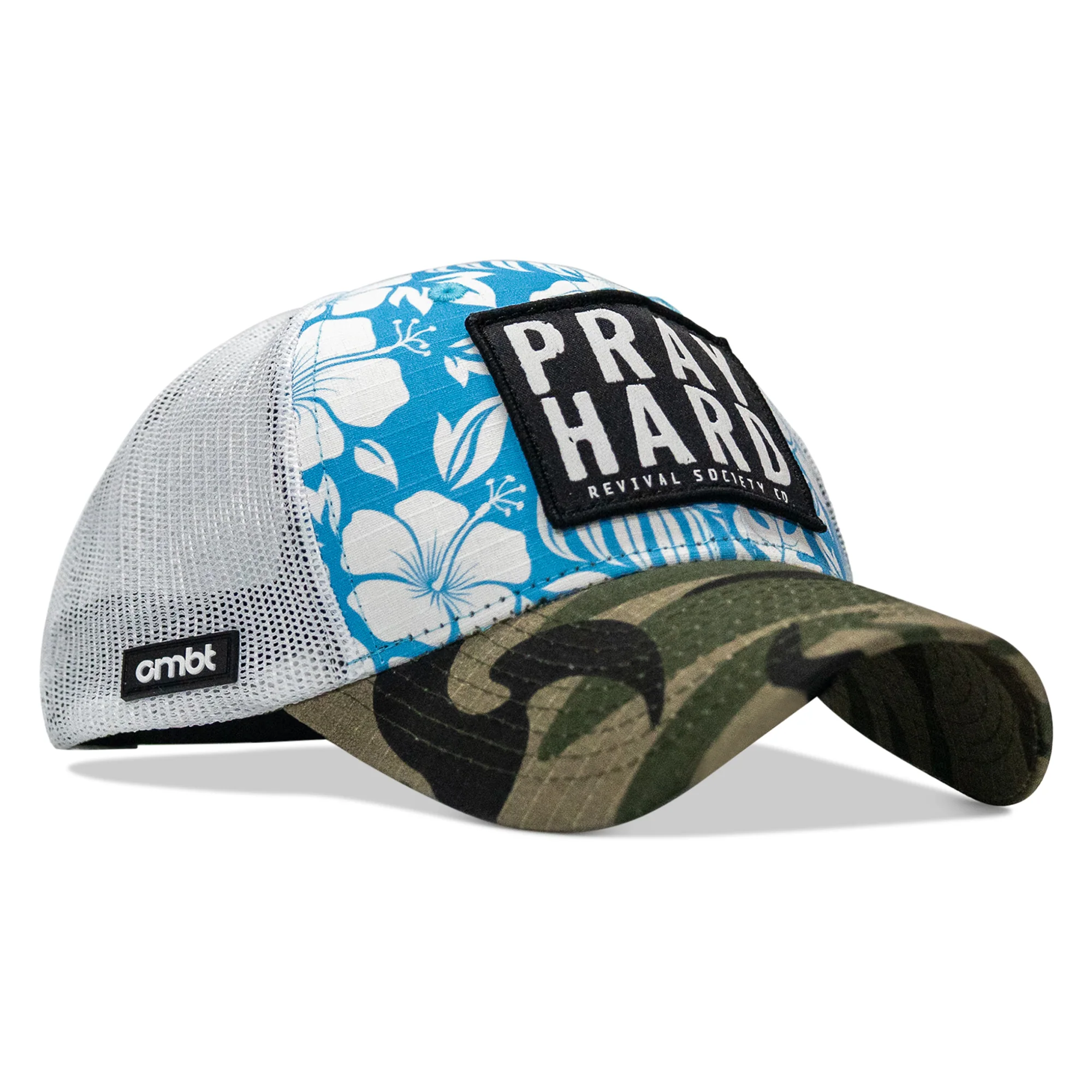 Pray Hard Patch Original Ripstop Snapback Hat - Image 36