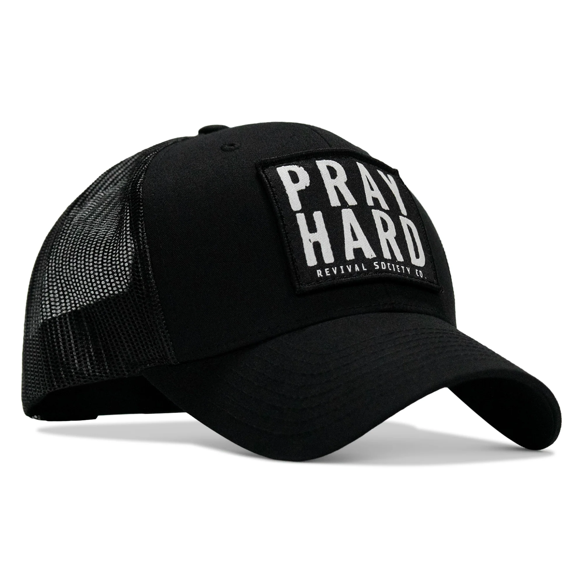 Pray Hard Patch Snapback Hat - Image 3