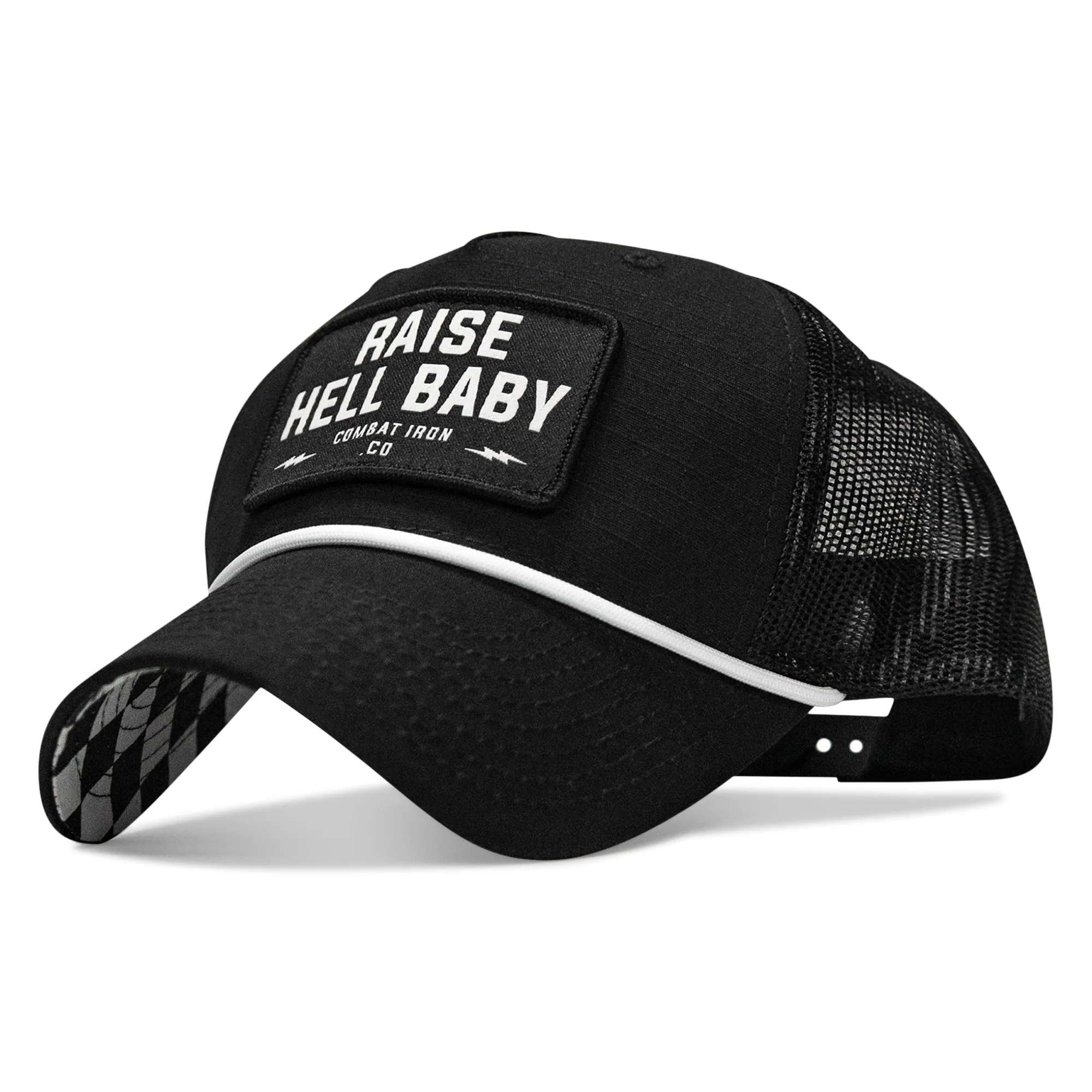 Raise Hell Baby Classic 5 Panel Ripstop Rope Snapback Hat - Image 3