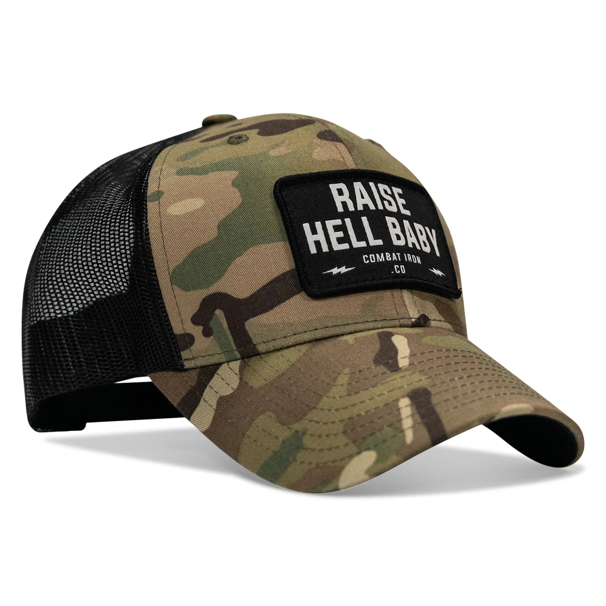 Raise Hell Baby Patch Snapback Hat - Image 3