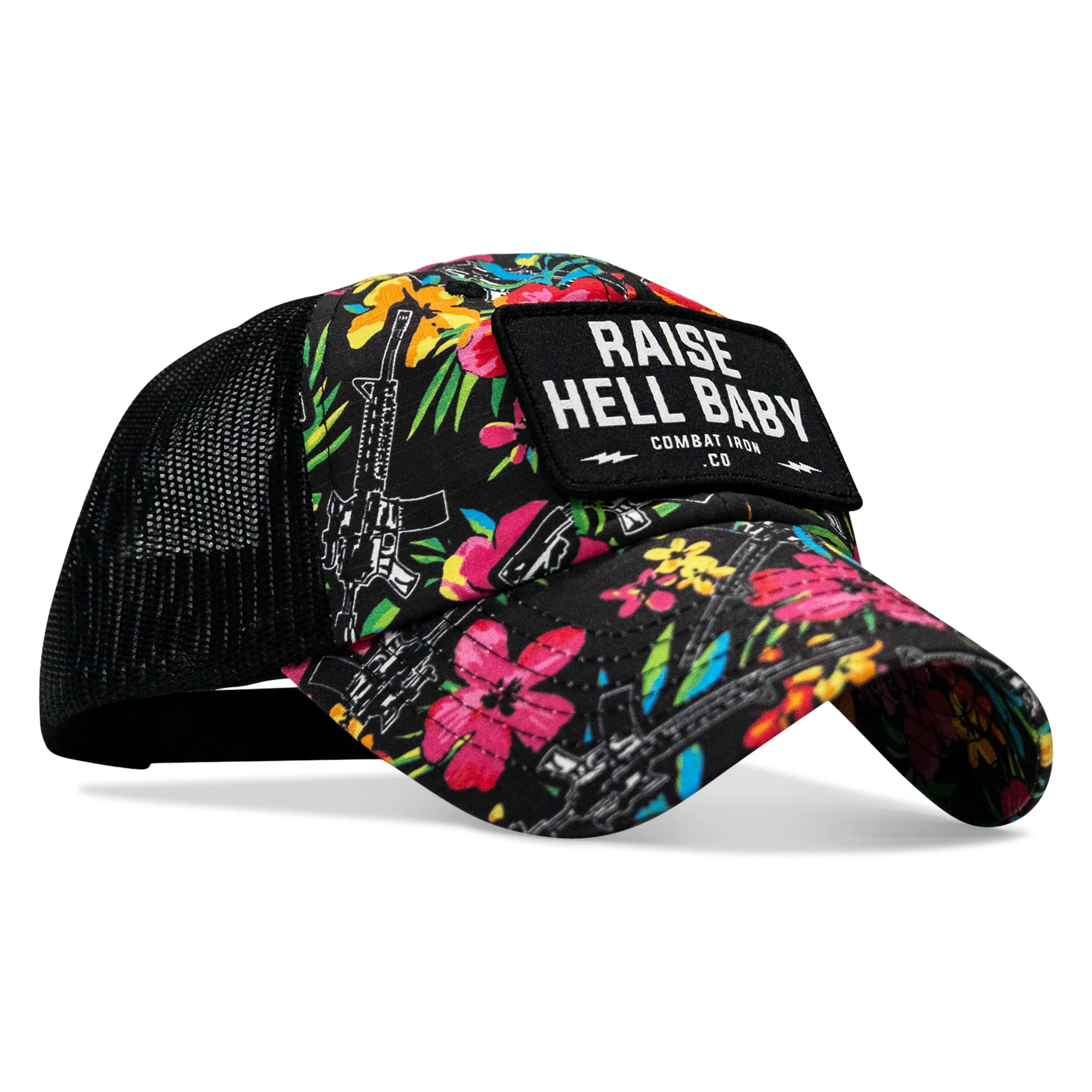 Raise Hell Baby Patch Tactical Ripstop Mesh Snapback Hat - Image 8