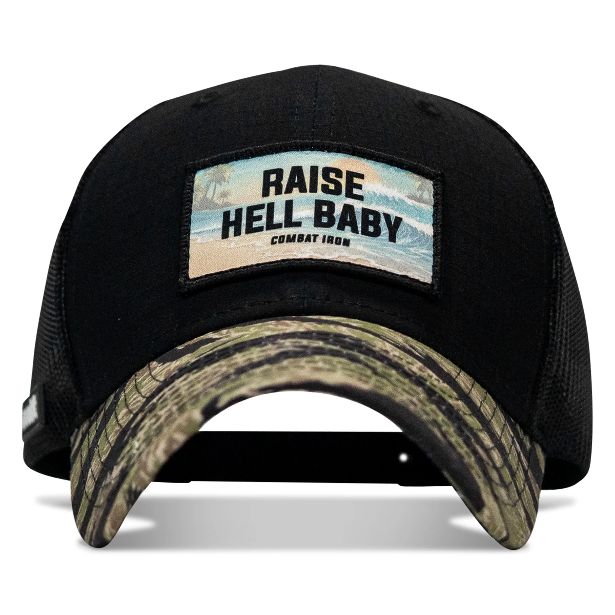 Raise Hell Baby Sunset Patch Original Ripstop Snapback Hat