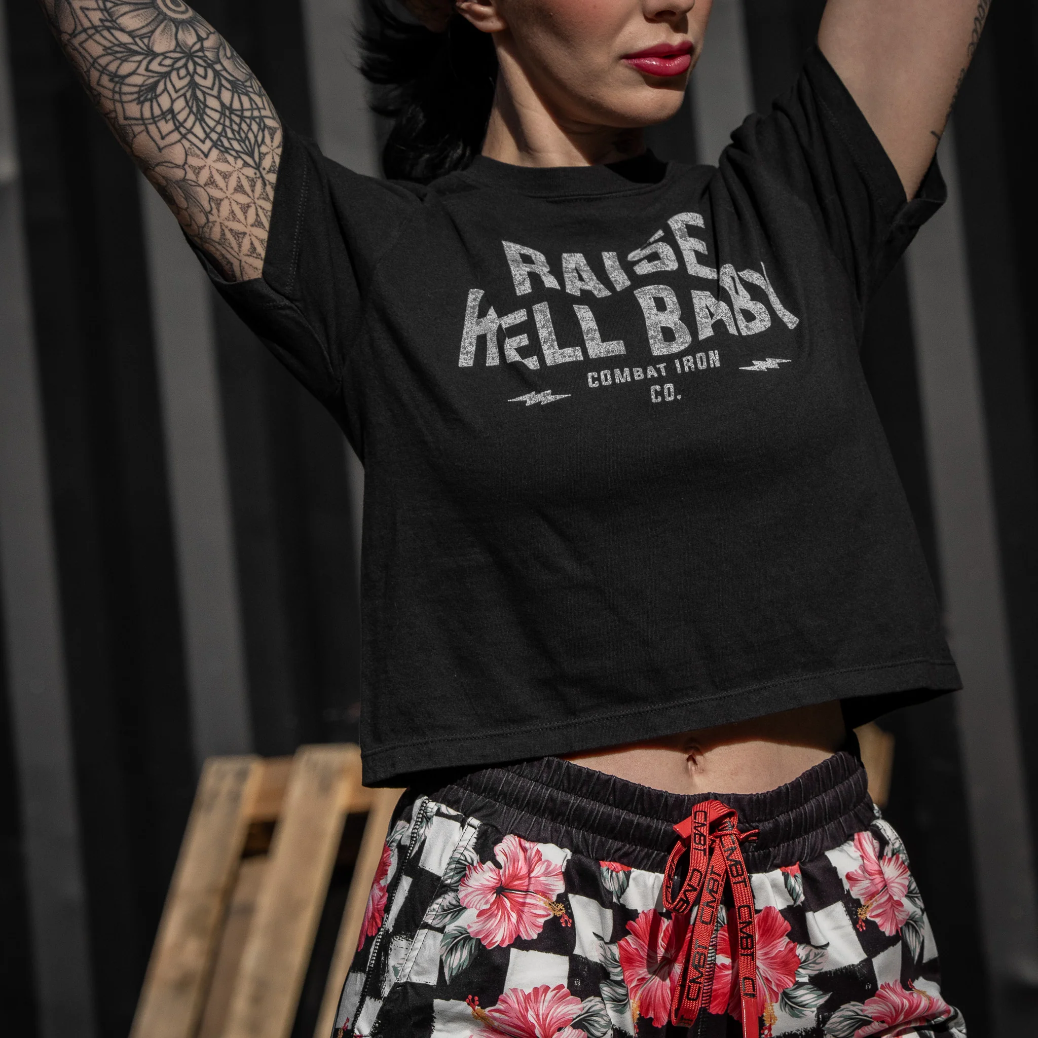 Raise Hell Baby Women's Crop T-Shirt - Image 10