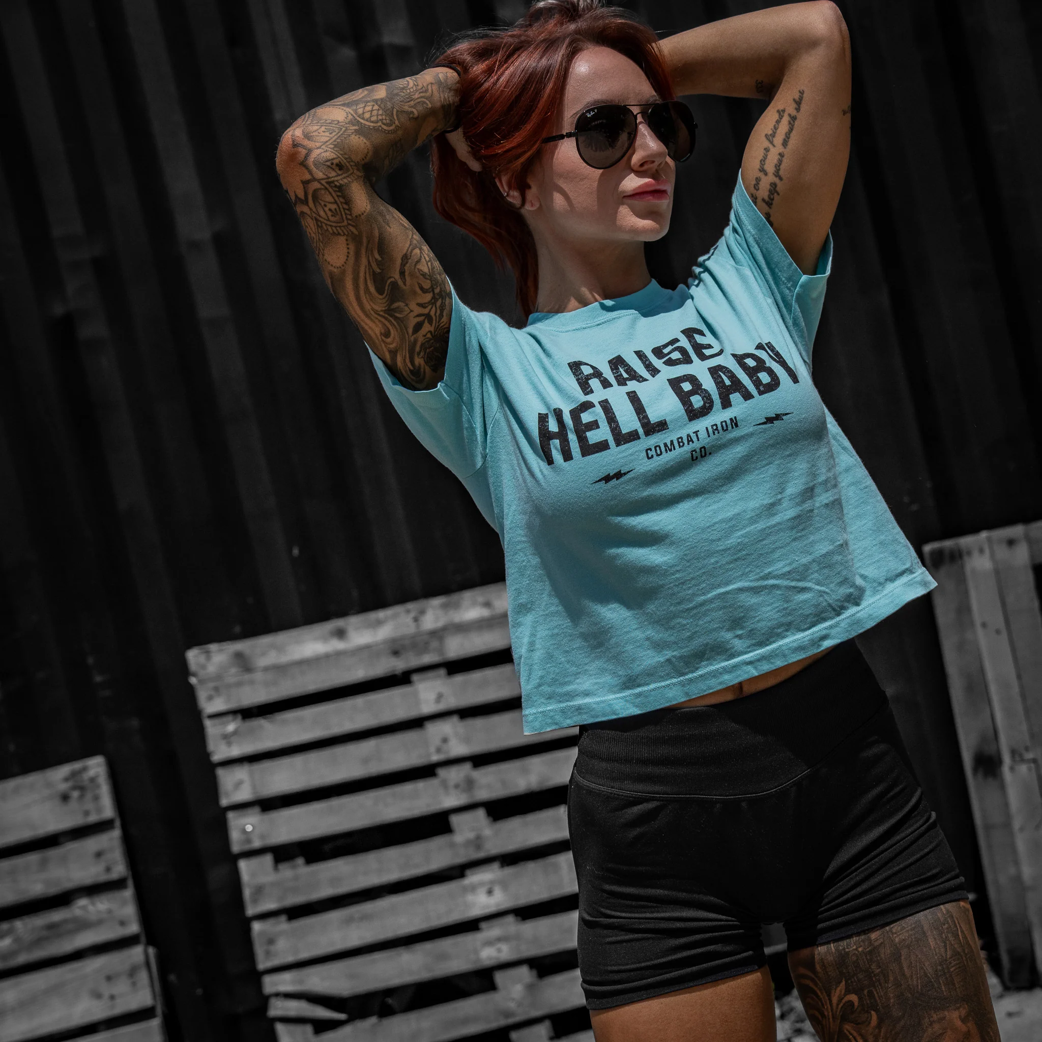 Raise Hell Baby Women's Crop T-Shirt - Image 16
