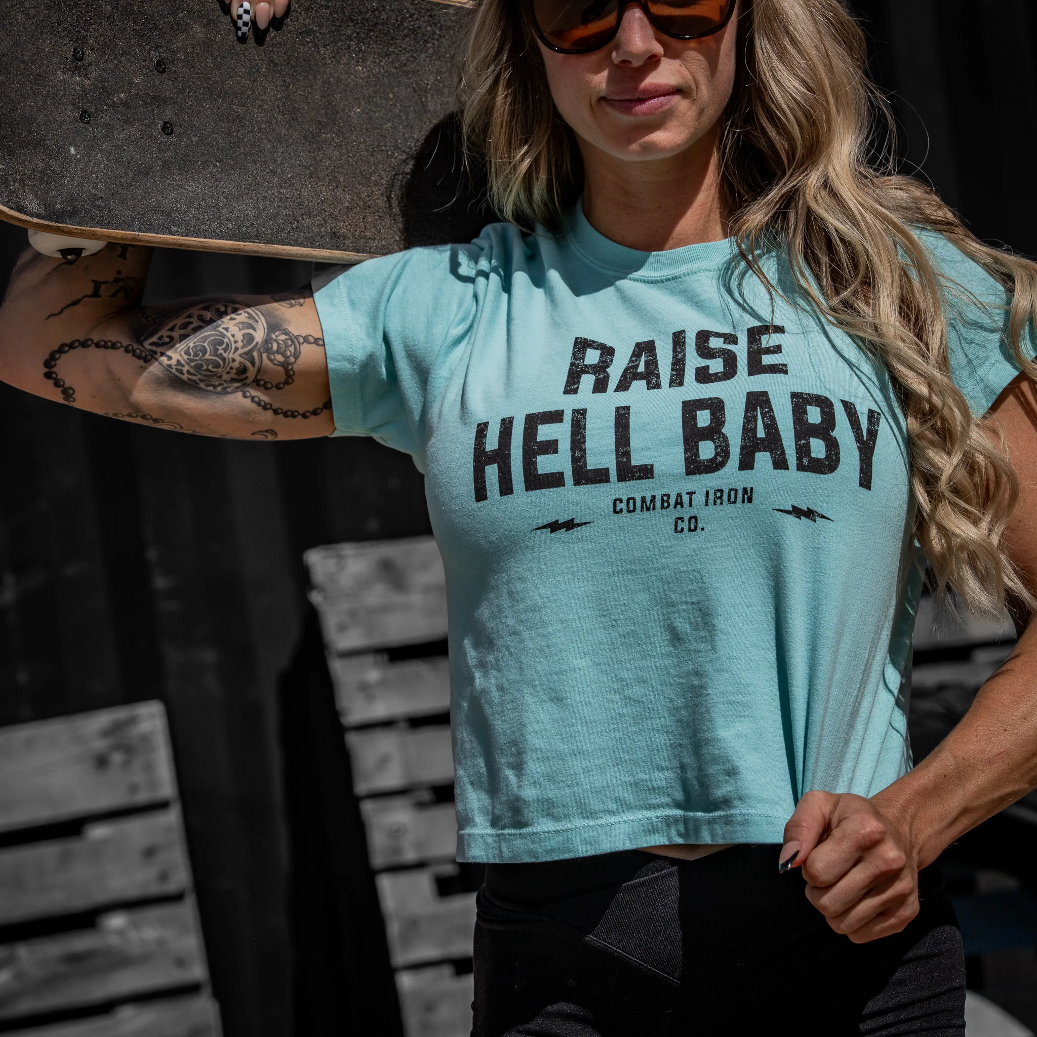 Raise Hell Baby Women's Crop T-Shirt - Image 17