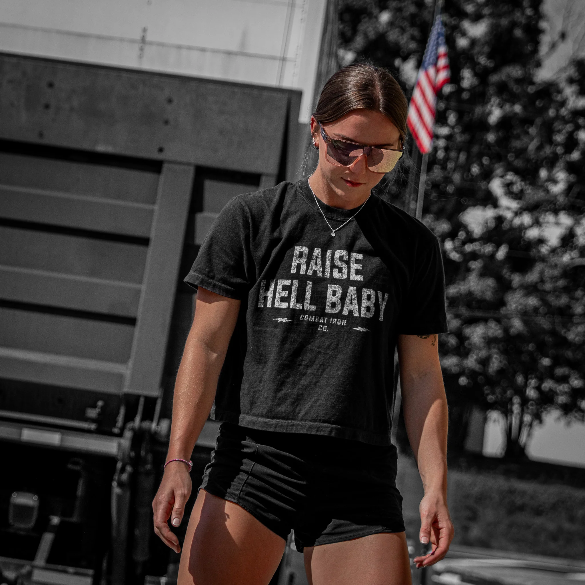 Raise Hell Baby Women's Crop T-Shirt - Image 3