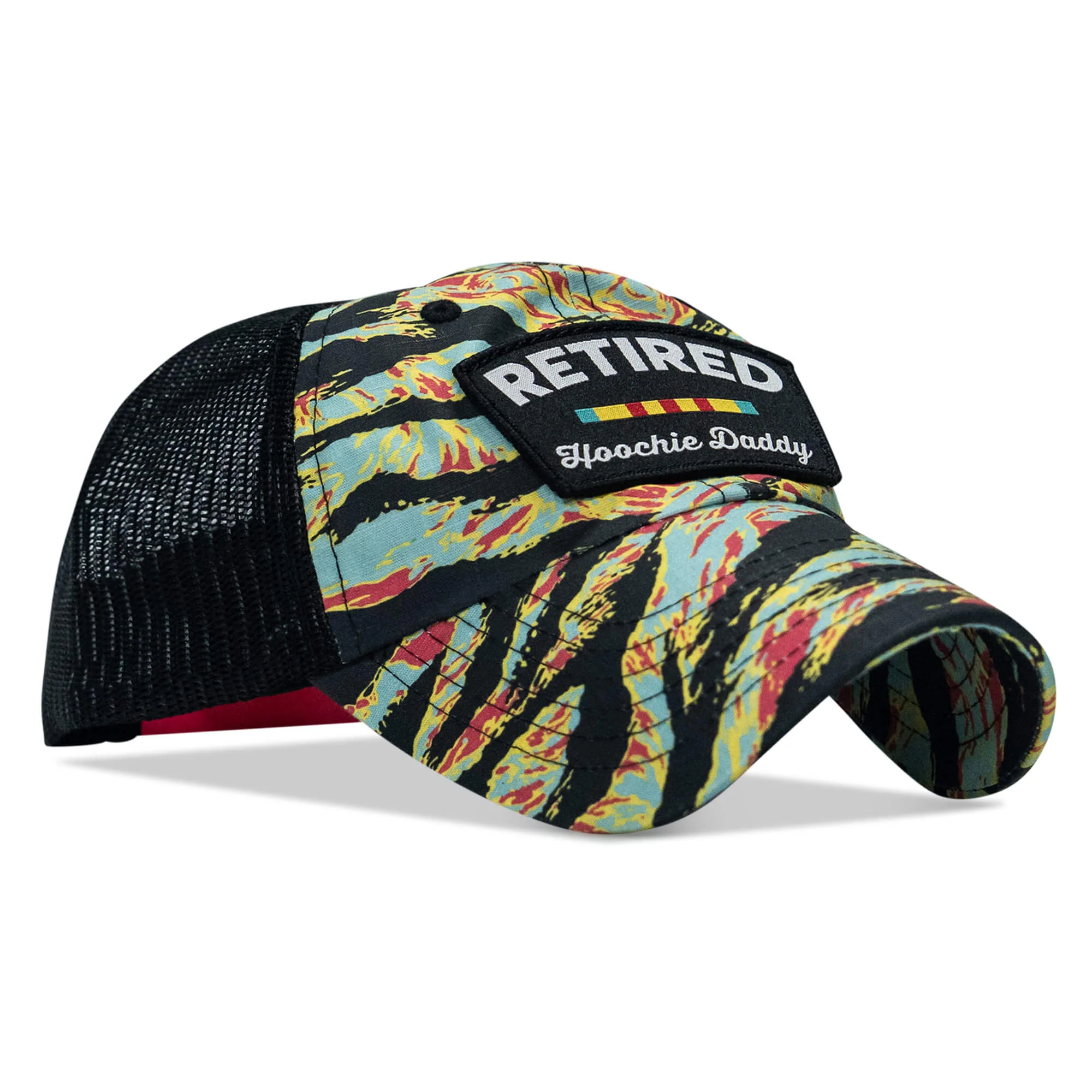 Retired Hoochie Daddy Veteran Patch Ripstop Tactical Mesh Snapback Hat - Image 35