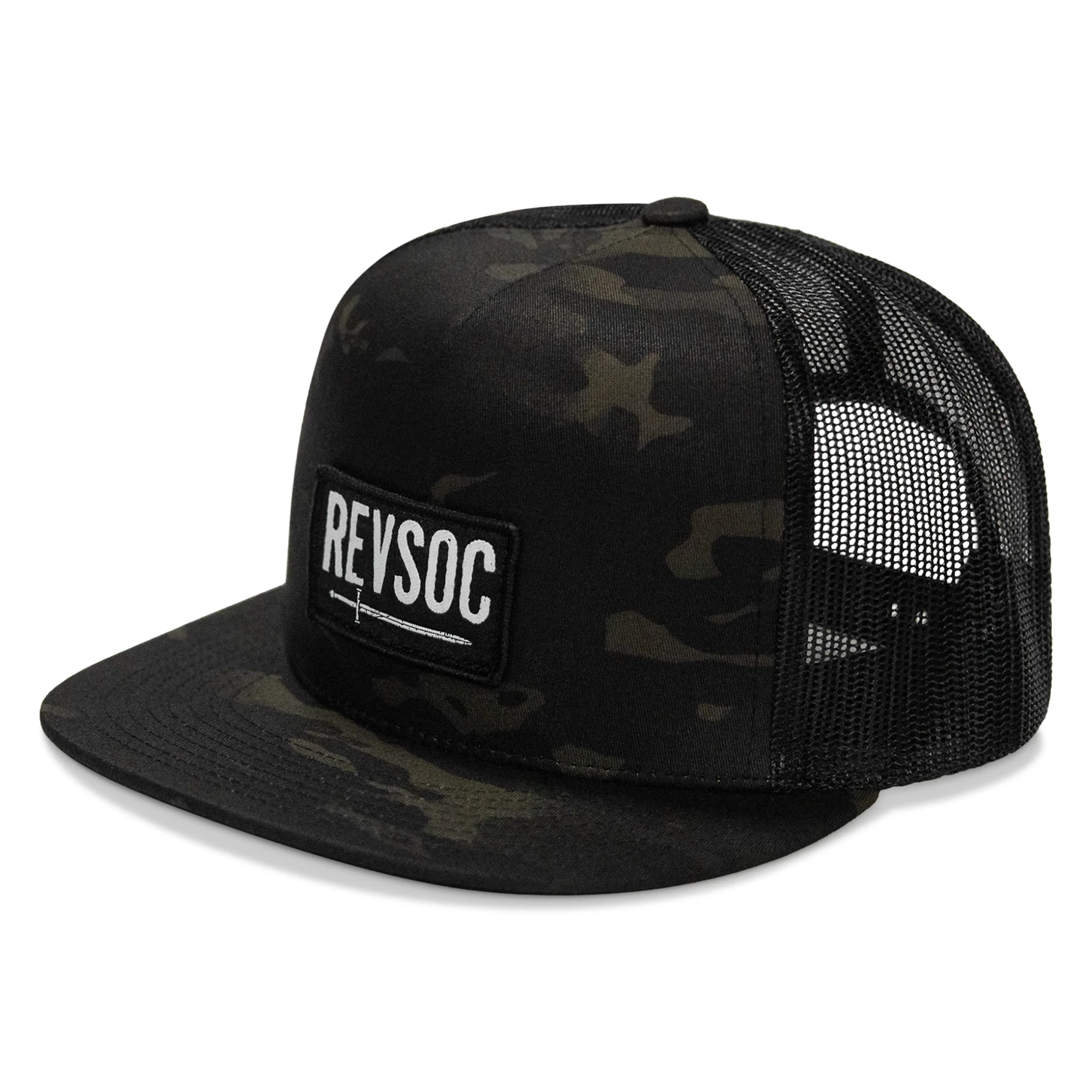 REVSOC Classic Patch Flatbill Hat - Image 55