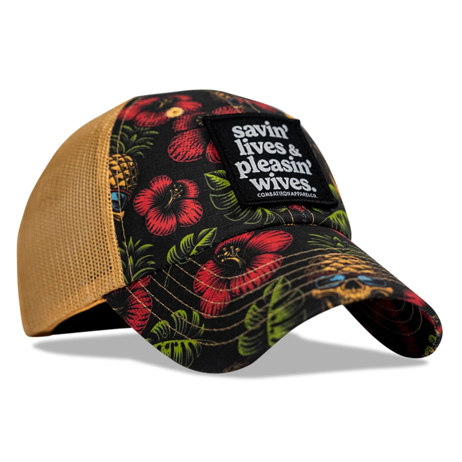 Ripstop Savin' Lives & Pleasin' Wives  Patch Tactical Ripstop Mesh Snapback Hat - Image 3