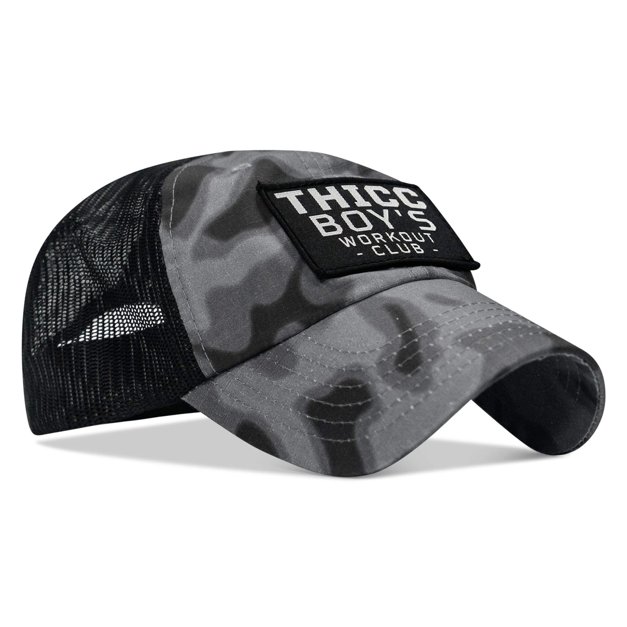 Ripstop Thicc Boys Workout Club Patch Tactical Ripstop Mesh Snapback Hat - Image 12