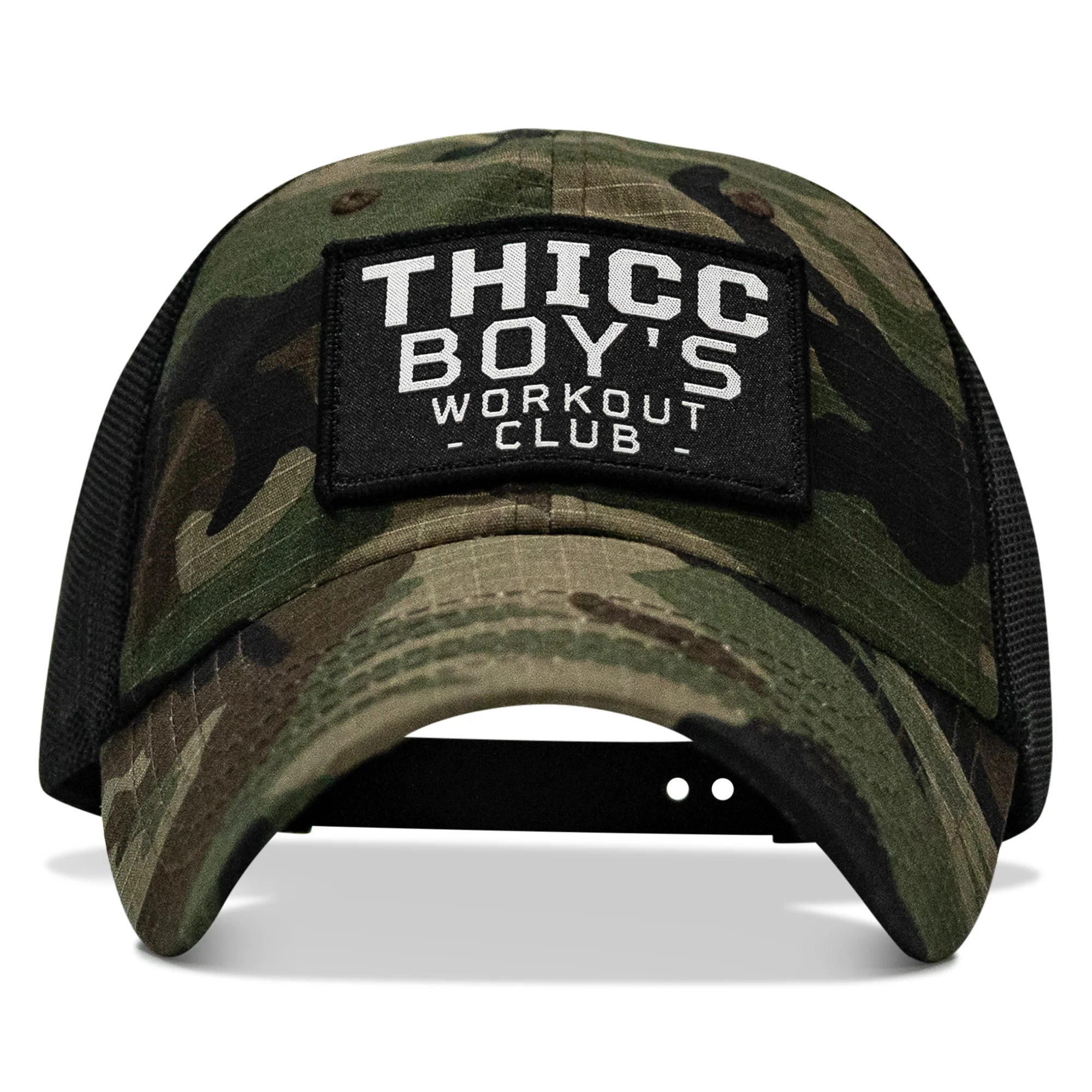 Ripstop Thicc Boys Workout Club Patch Tactical Ripstop Mesh Snapback Hat - Image 33