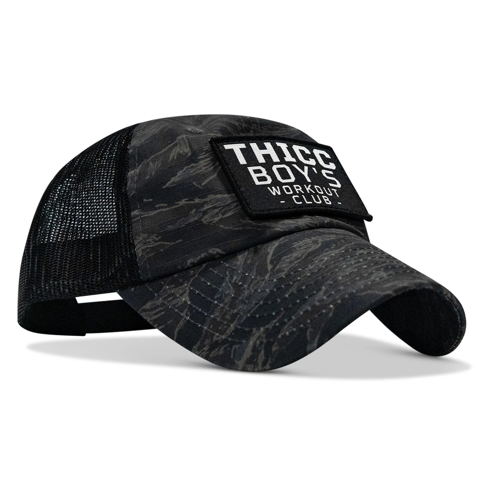 Ripstop Thicc Boys Workout Club Patch Tactical Ripstop Mesh Snapback Hat - Image 41