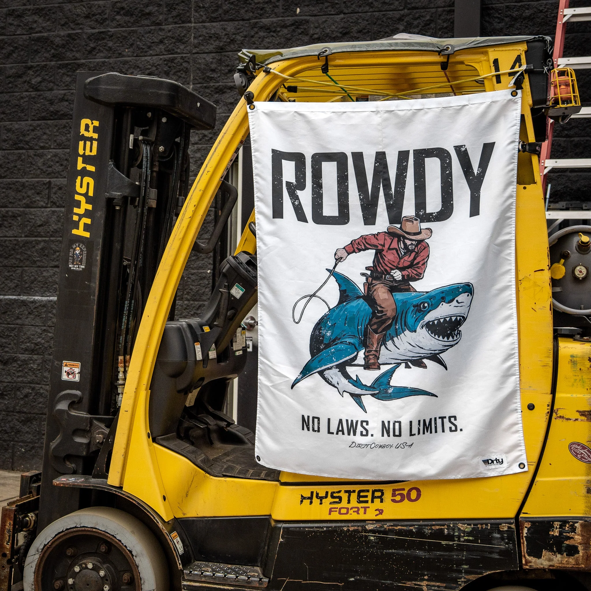 Rowdy No Laws. No Limits. 3' x 4' Flag - Image 3