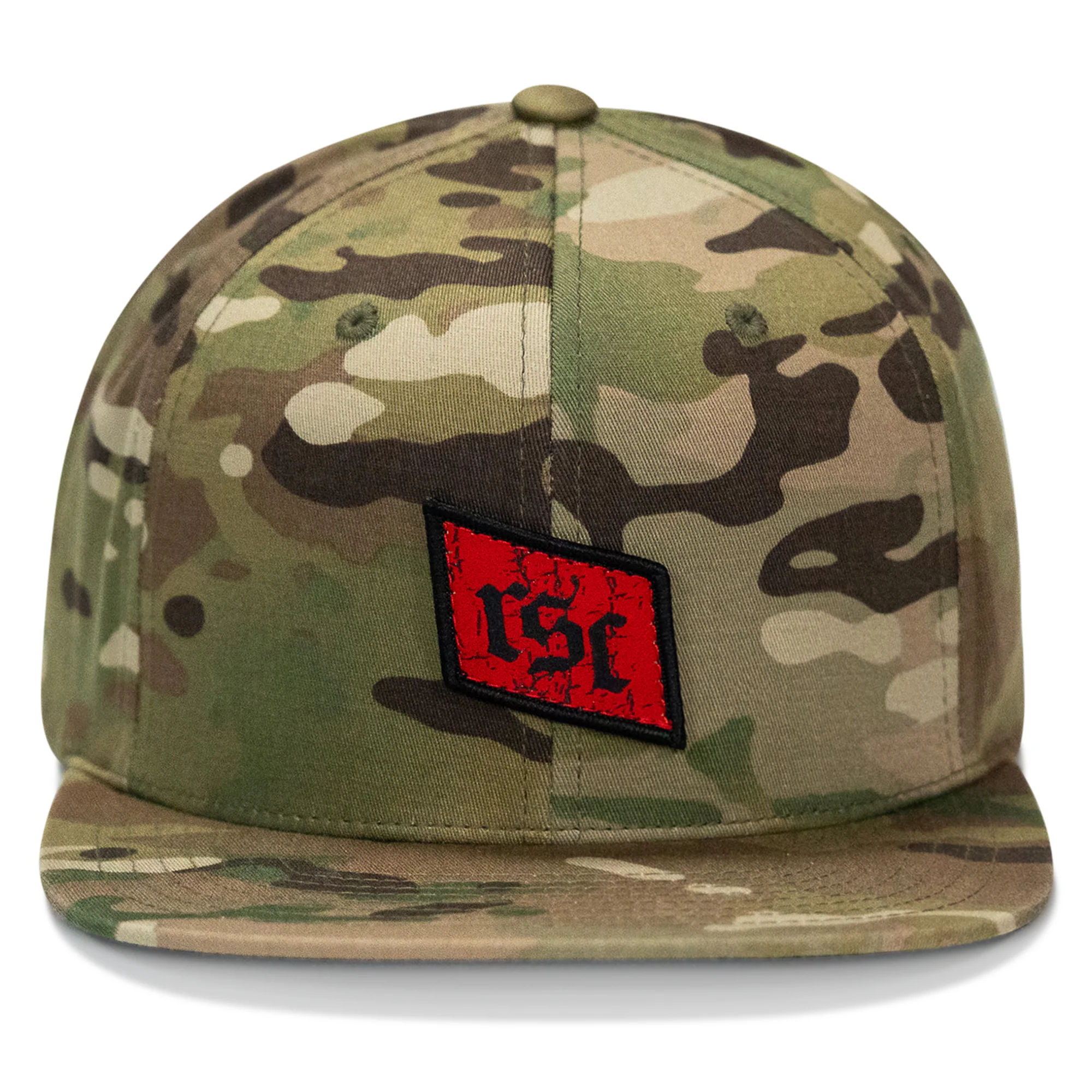 RSC Classic Red Diamond Velcro Patch Flatbill Hat - Image 17