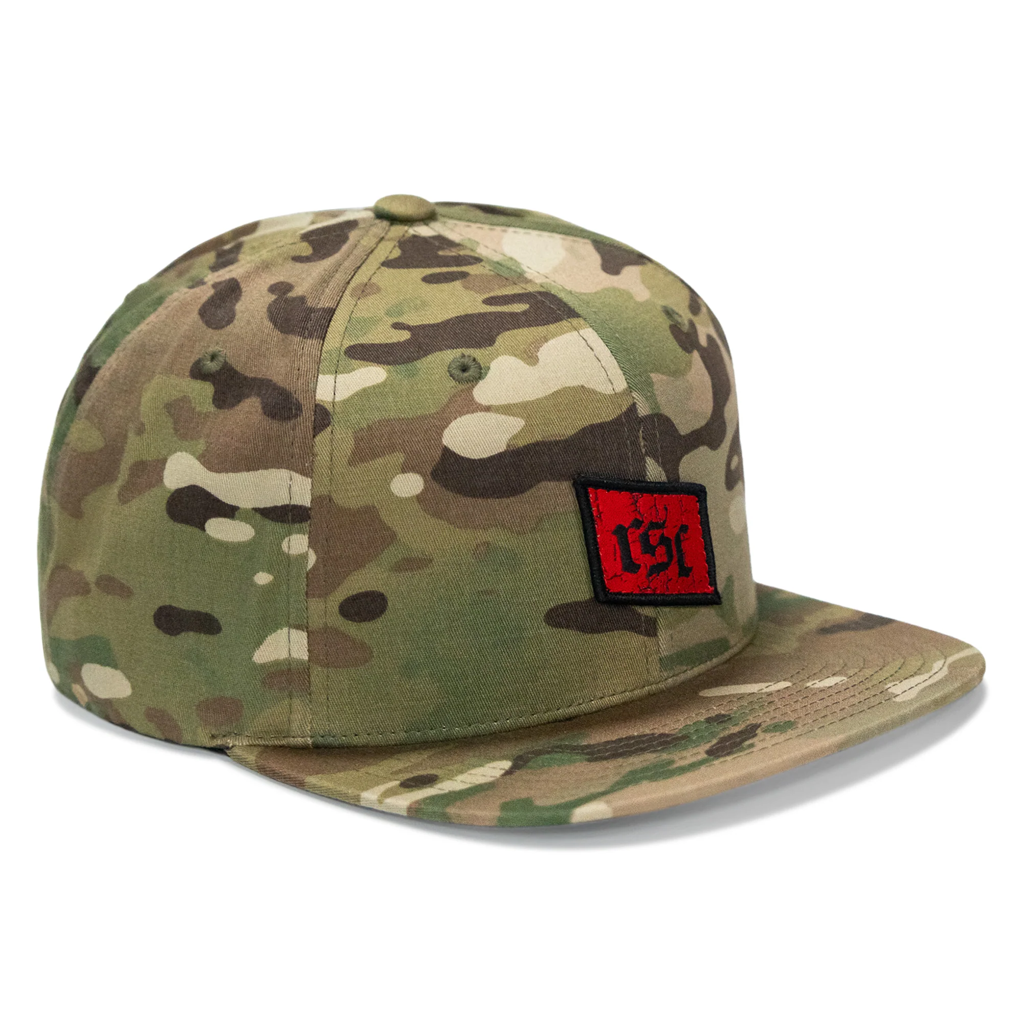 RSC Classic Red Diamond Velcro Patch Flatbill Hat - Image 19