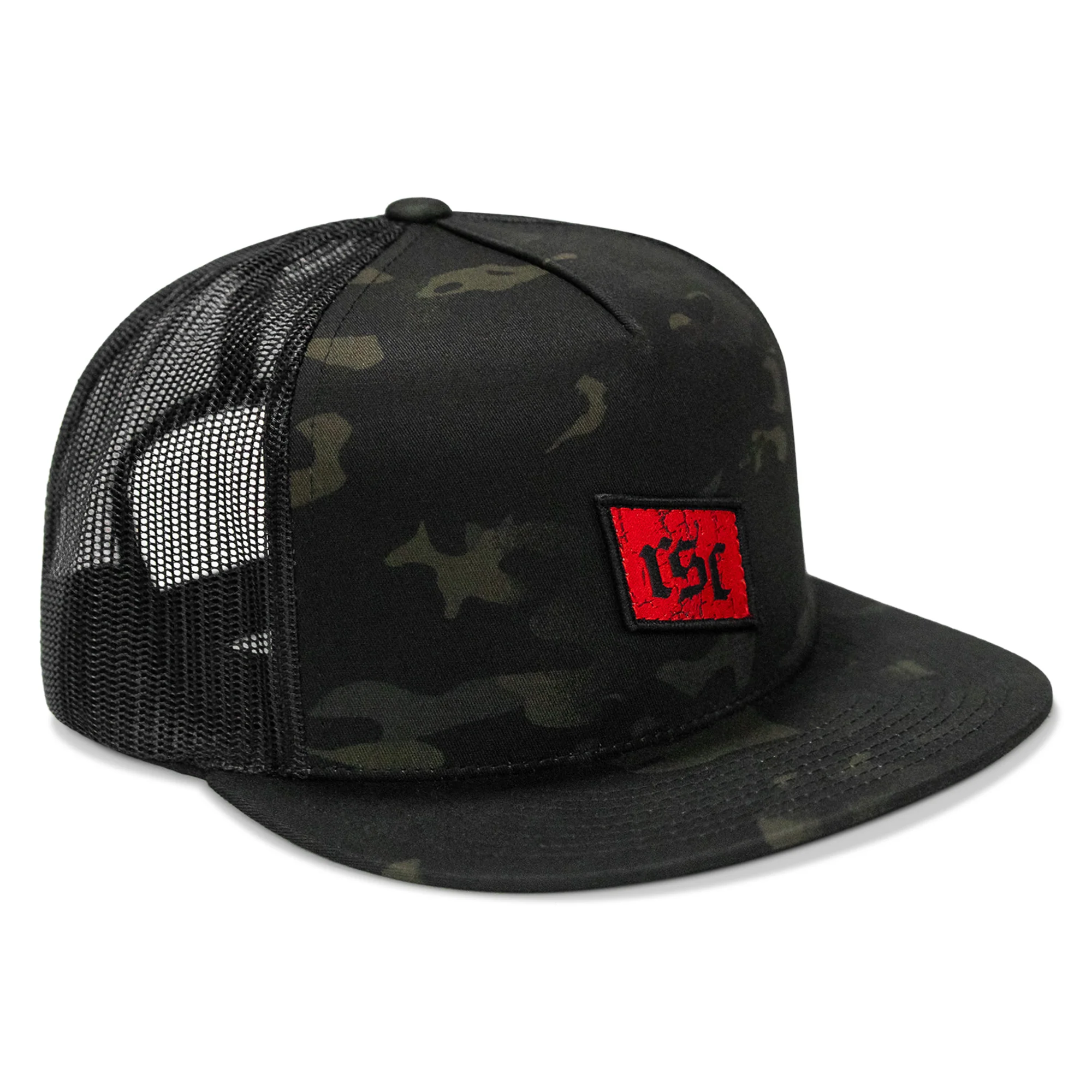 RSC Classic Red Diamond Velcro Patch Flatbill Hat - Image 34
