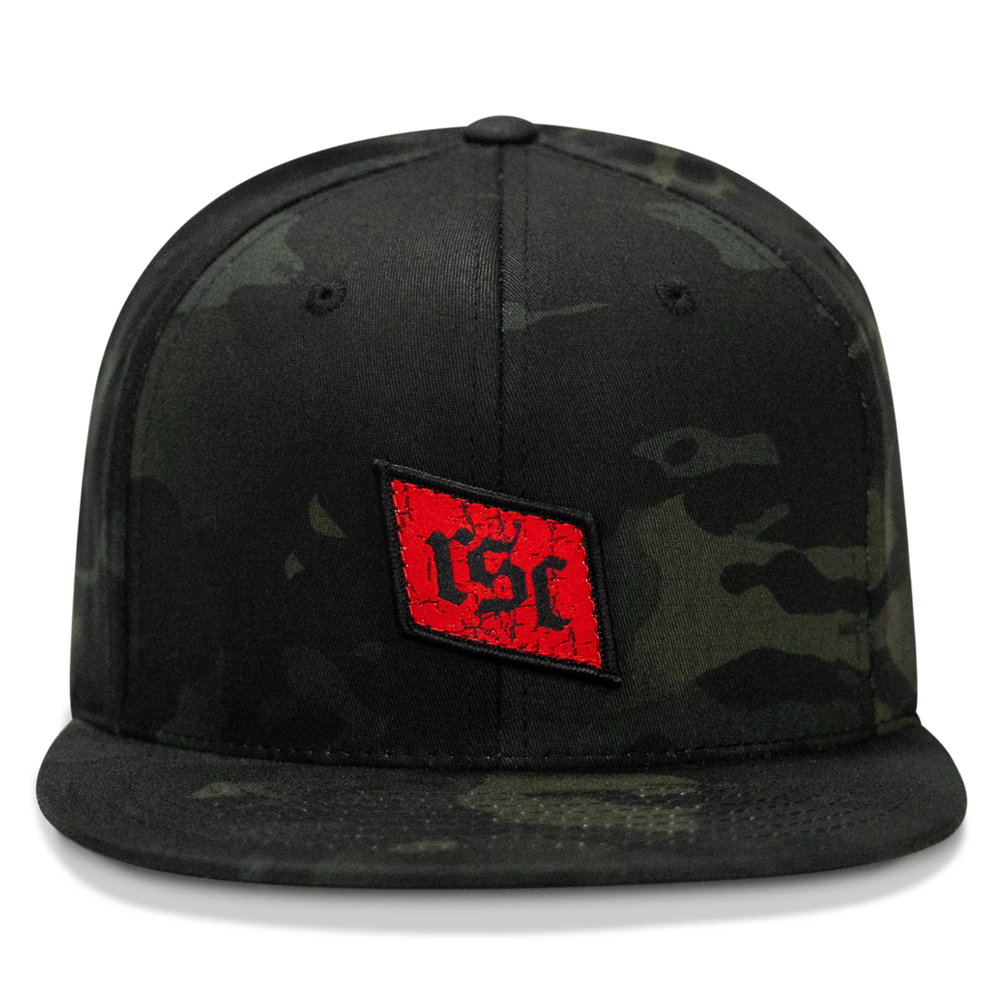 RSC Classic Red Diamond Velcro Patch Flatbill Hat - Image 8