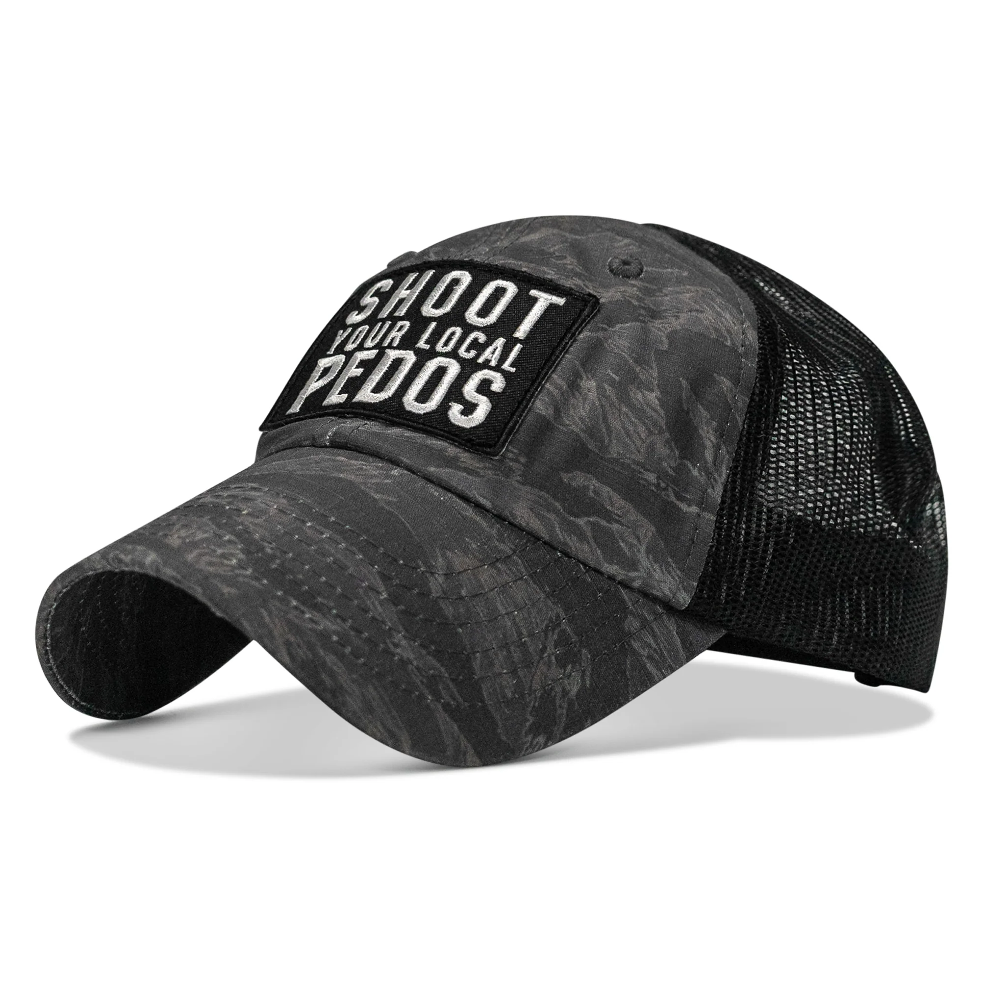 Shoot Your Local Pedos Patch Tactical Ripstop Mesh Snapback Hat - Image 18