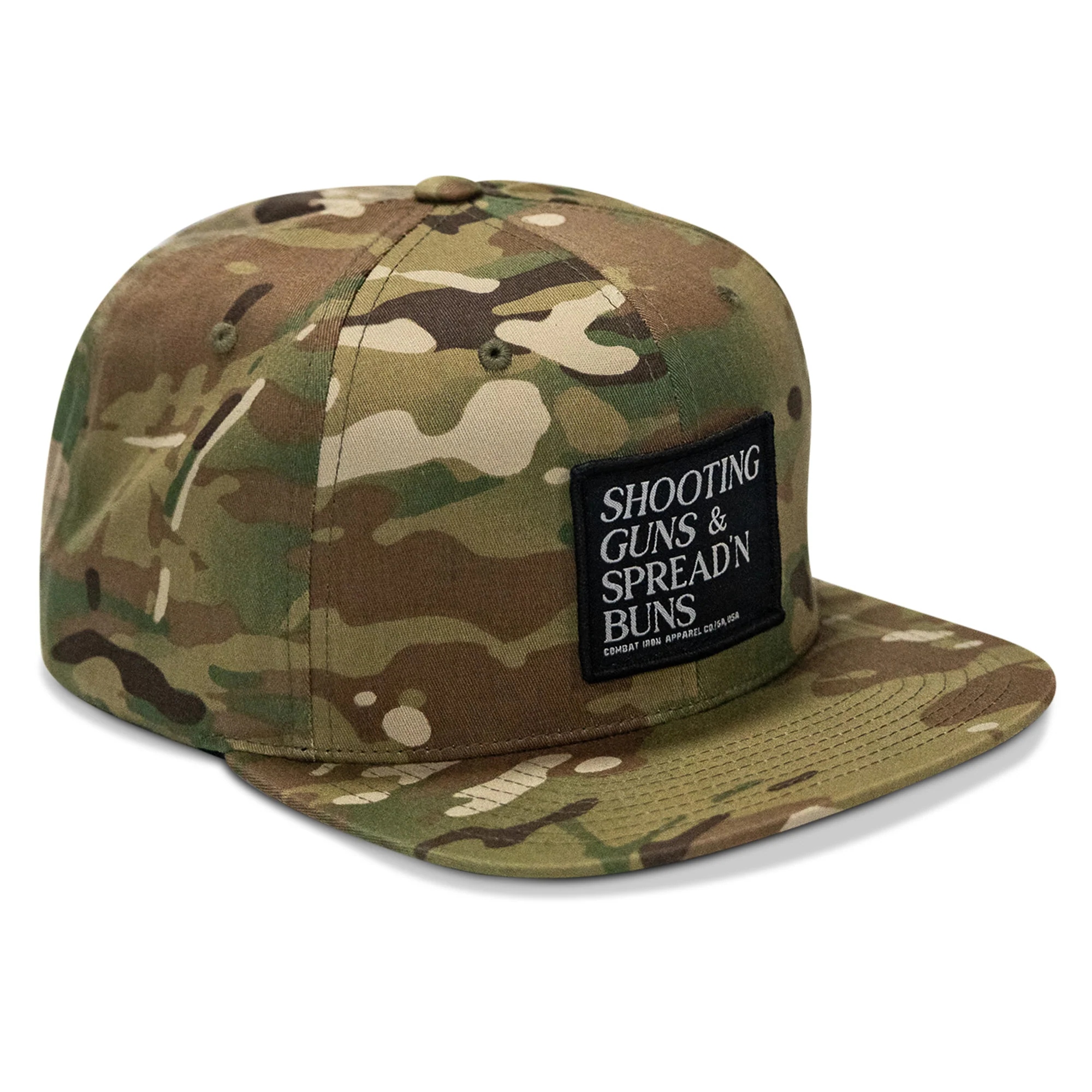 Shooting Guns & Spreadin' Buns Patch Flatbill Hat - Image 33