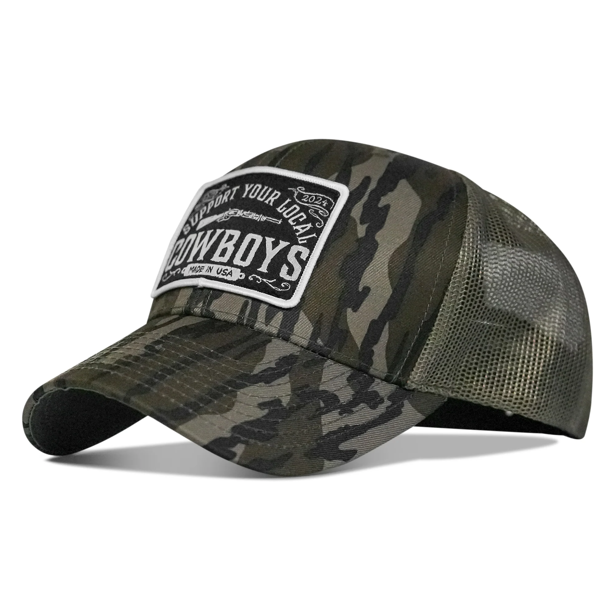 Support Your Local Cowboys Patch Snapback Hat - Image 9