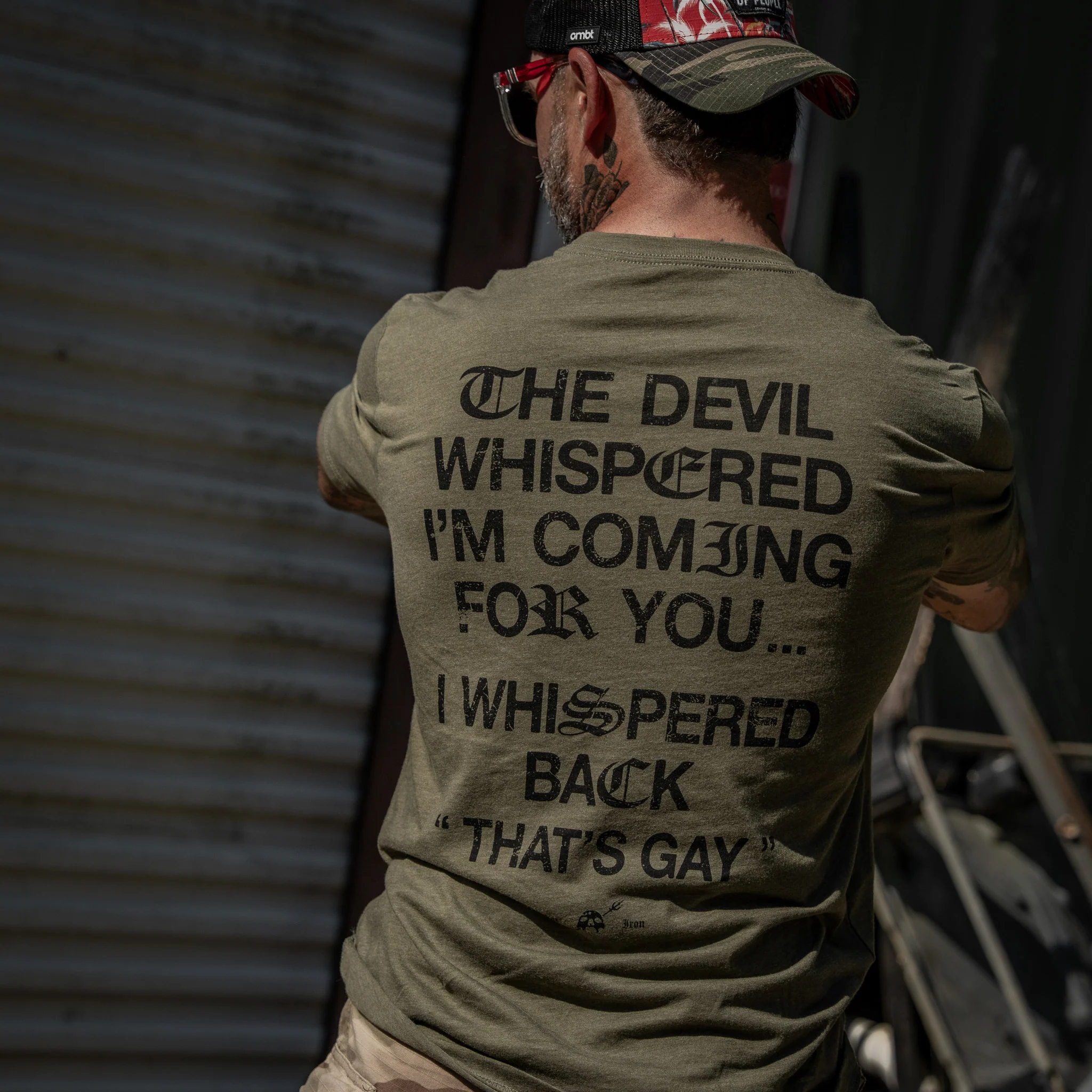 The Devil Whispered I'm Coming For You Men's T-Shirt - Image 23