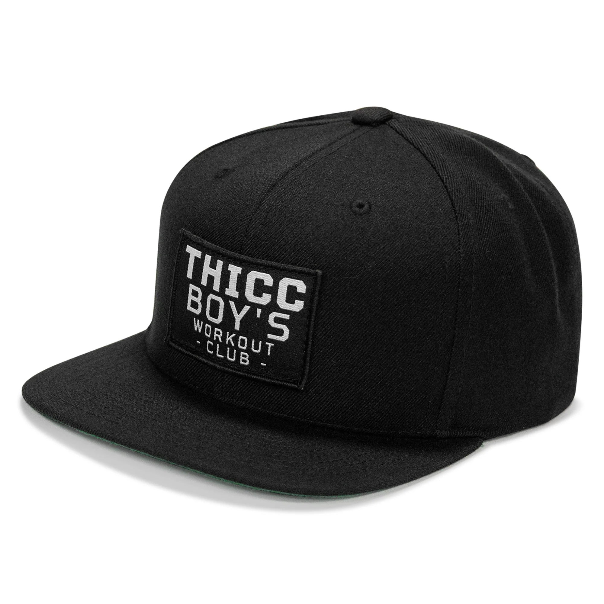 Thicc Boys Workout Club Patch Flatbill Snapback Hat - Image 2