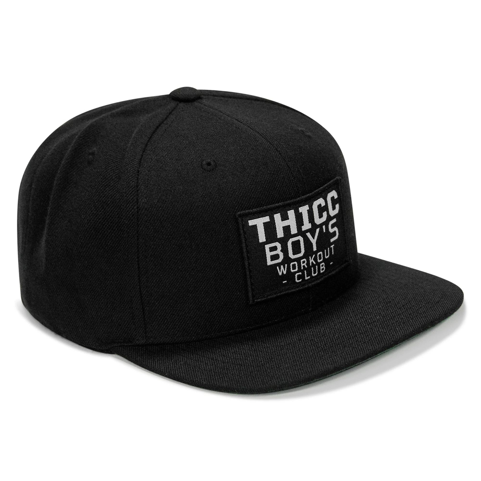 Thicc Boys Workout Club Patch Flatbill Snapback Hat - Image 3