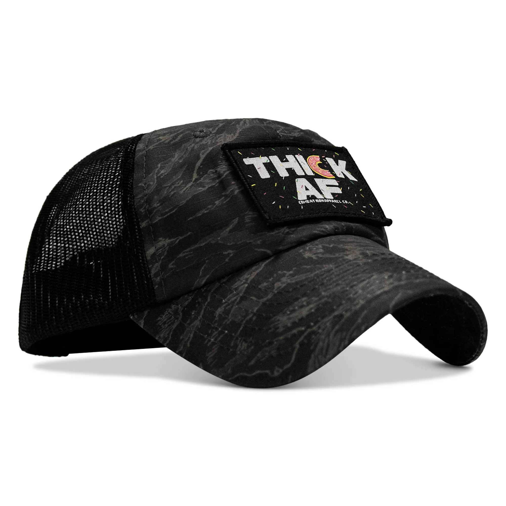 THICK AF Donut Edition Patch. Tactical Ripstop Mesh Snapback Hat - Image 9