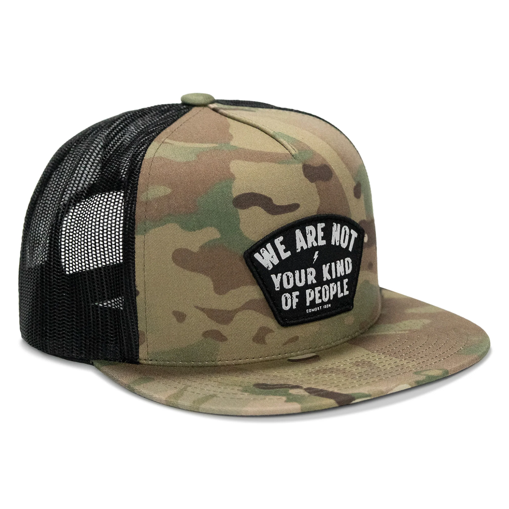 We Are Not Your Kind Of People Patch Flatbill Snapback Hat - Image 18
