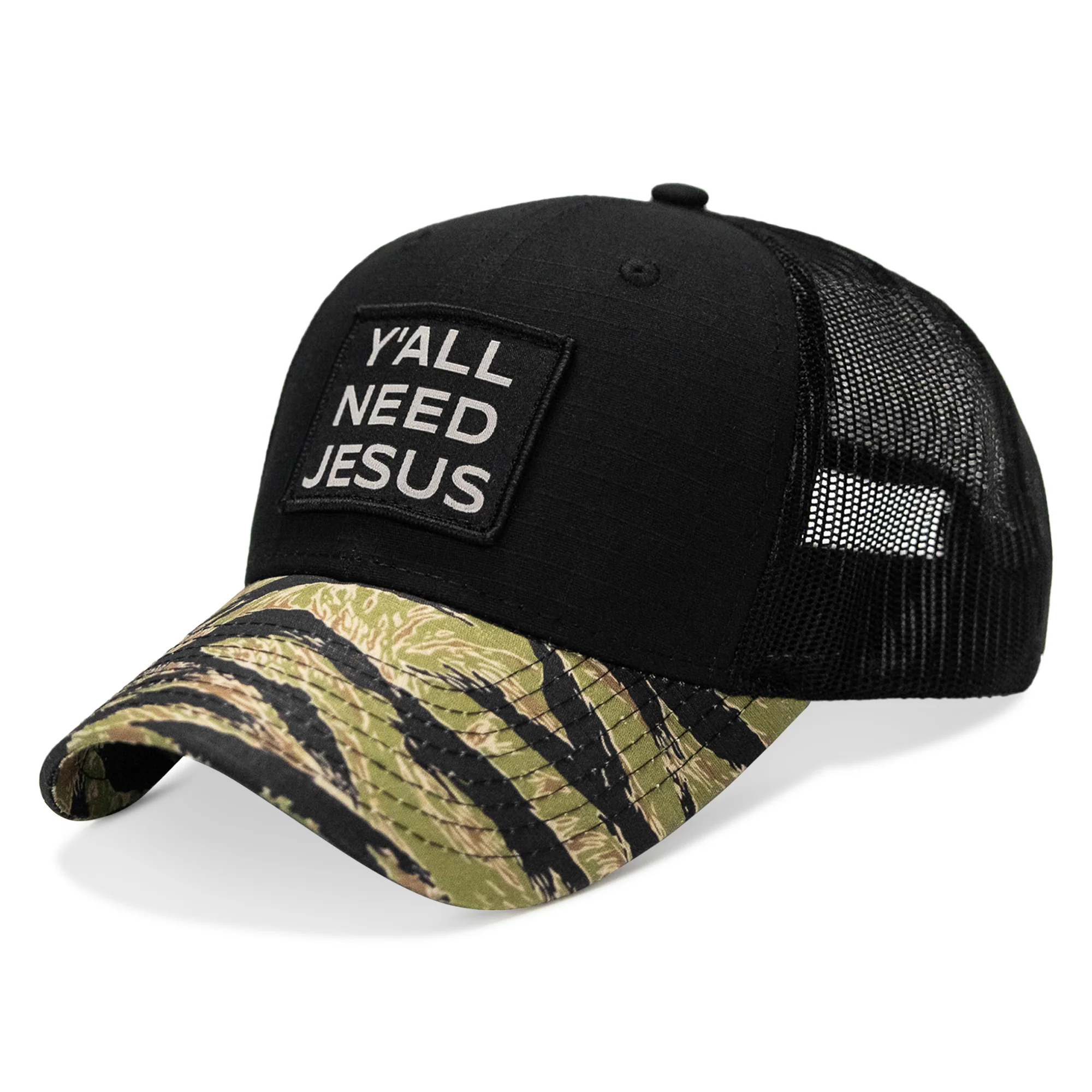 Y'all Need Jesus Patch Original Ripstop Snapback Hat - Image 15