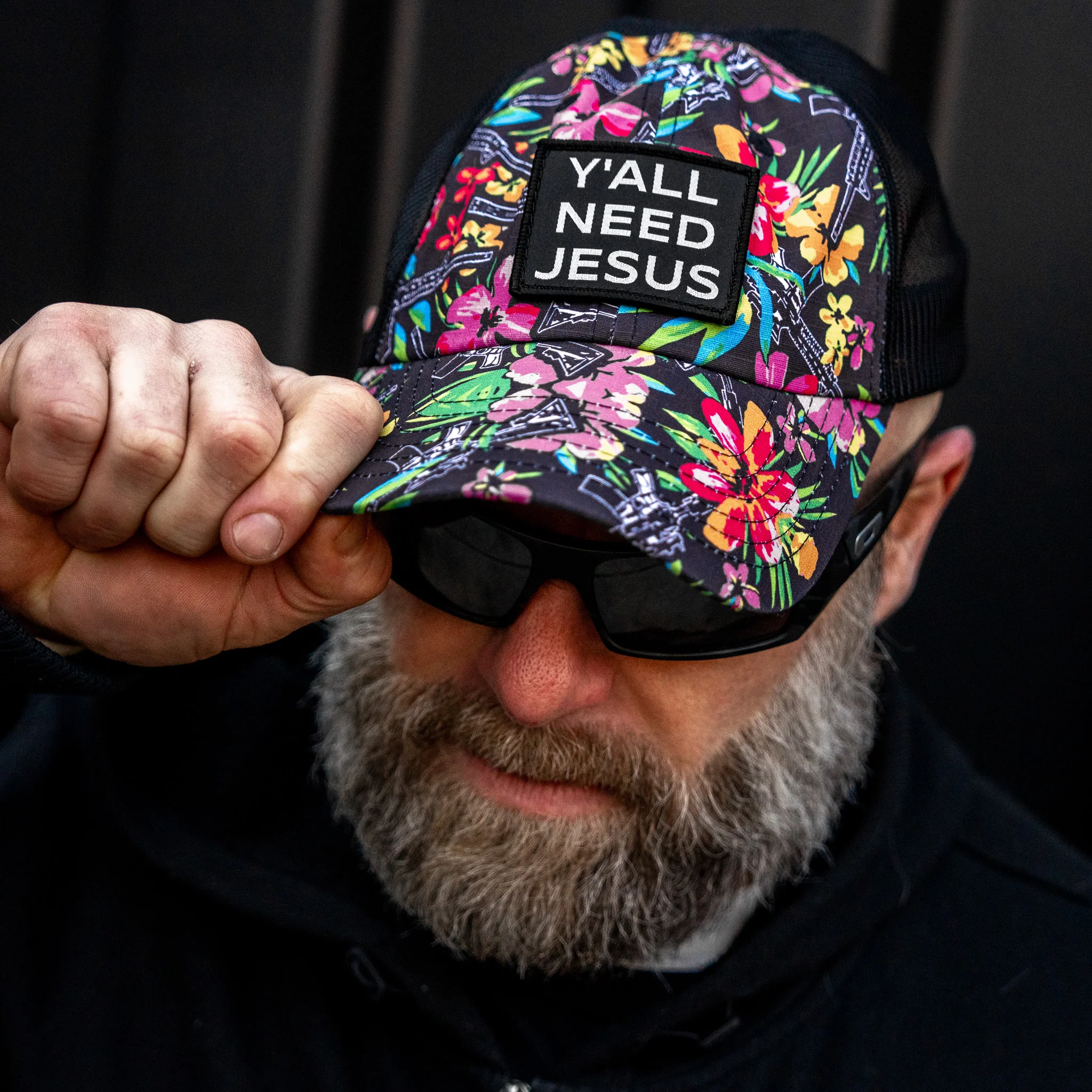Y'all Need Jesus Patch Tactical Ripstop Mesh Snapback Hat - Image 2